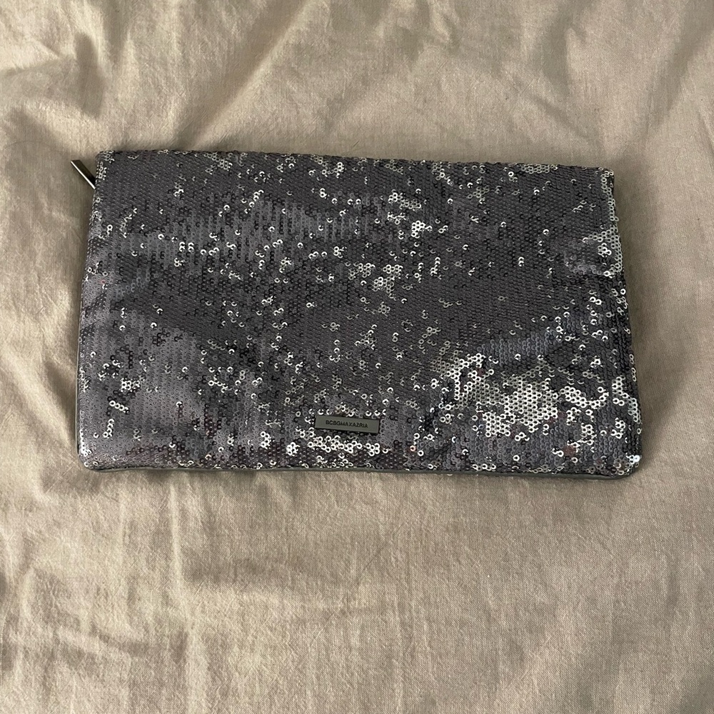 BCBGMaxAzria Shimmering Silver Sequin Bag